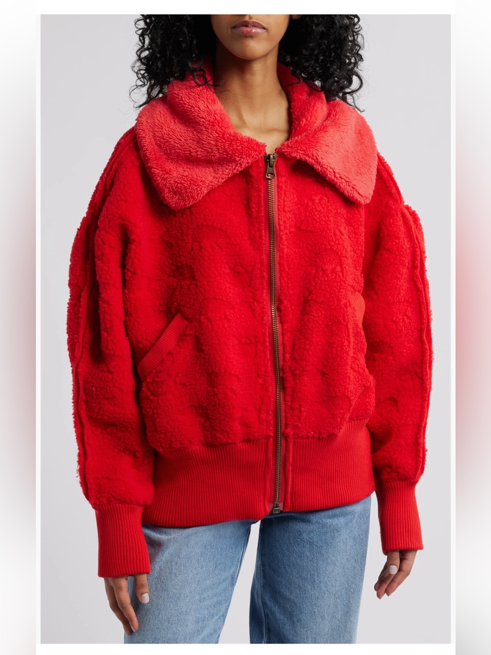 Free People Cozy Up Textured Fleece Cardigan! Size S